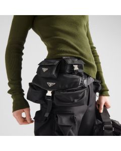 Prada Re-Nylon and leather shoulder bag
