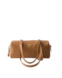 Prada Medium leather top-handle bag with padlock