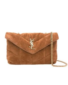 YSL Toy PUFFER in quilted suede