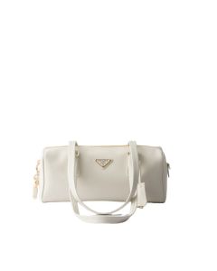 Prada Medium leather top-handle bag with padlock