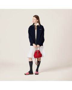 MIU MIU Canvas and leather backpack