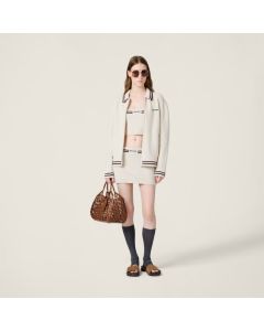 MIU MIU Cotton knit zipper cardigan