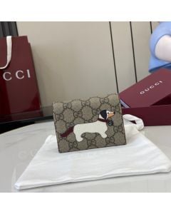 Gucci GG mini wallet with dog detail