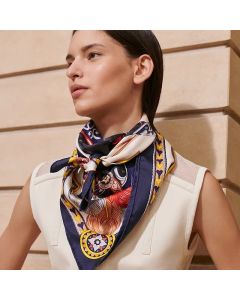 Hermès Harnais de Coeur scarf 90