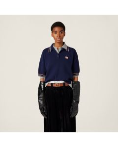 MIU MIU Wool and cashmere polo sweater