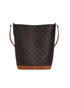 Celine Bucket in Triomphe canvas and calfskin