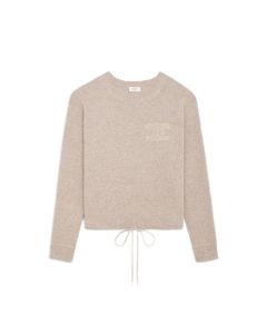 Celine triomphe crew neck sweater in wool and cashmere