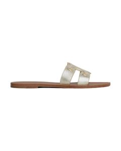 CELINE TRIOMPHE MULE in Metalized Calfskin