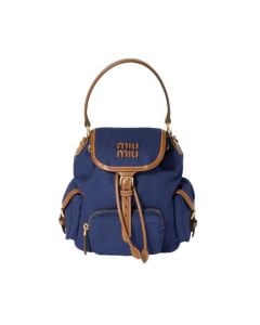 MIU MIU Canvas and leather backpack