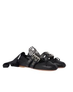 MIU MIU Nappa and calf leather ballerinas