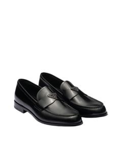 Prada Brushed leather loafers