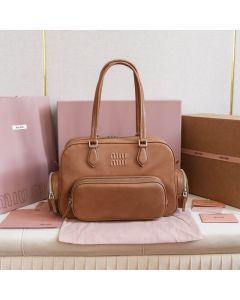 MIU MIU Pocket nappa leather top-handle bag