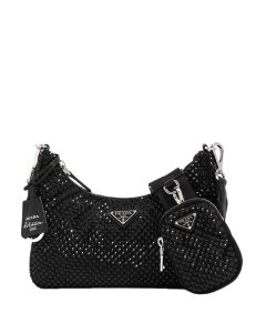 Prada Re-Edition 2005 satin bag with crystals