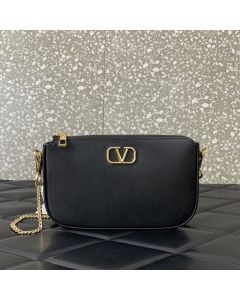 Valentino MINI VLOGO SIGNATURE CALFSKIN CROSSBODY BAG