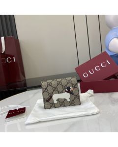 Gucci GG mini wallet with dog detail