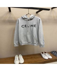CELINE LOOSE HOODIE IN COTTON FLEECE