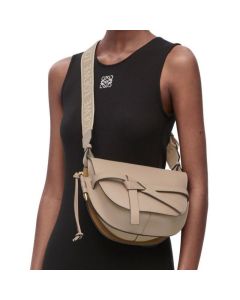 LOEWE Small Gate Dual bag in soft calfskin and jacquard