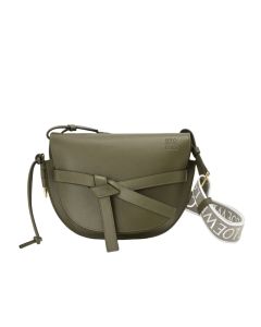 LOEWE Small Gate Dual bag in soft calfskin and jacquard