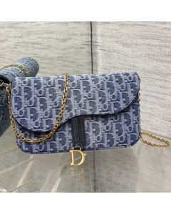 Dior Medium Saddle Pouch with Chain
