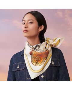 Hermès Grand Apparat forever scarf 90