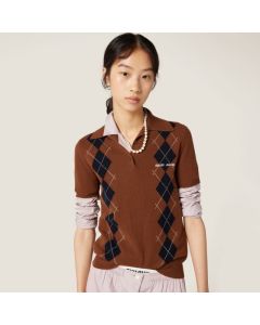 MIU MIU Cashmere knit polo shirt