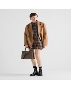 Prada Checked wool twill miniskirt