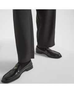 Prada Brushed leather loafers