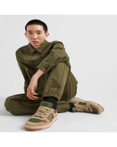 Prada Downtown delavé suede and Re-Nylon sneakers