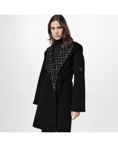 LV Hooded Wrap Coat