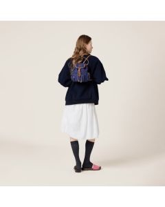 MIU MIU Canvas and leather backpack
