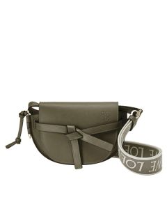 LOEWE Mini Gate Dual bag in soft calfskin and jacquard
