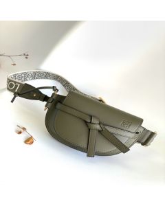 LOEWE Mini Gate Dual bag in soft calfskin and jacquard