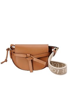 LOEWE Mini Gate Dual bag in soft calfskin and jacquard