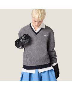 MIU MIU Silk and cashmere V-neck sweater