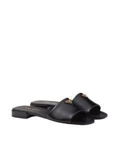 Prada Saffiano patent leather slides