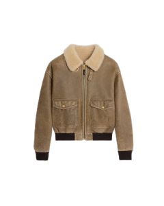 Celine aviator blouson jacket in vintage shearling