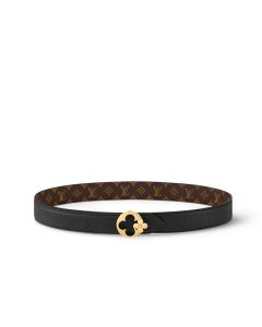 LV Flowergram Round 30mm Reversible Belt
