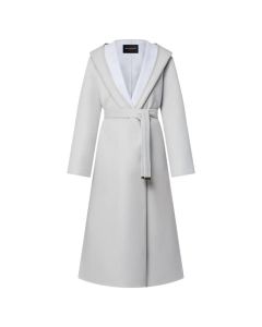 LV Reversible Signature Hooded Wrap Coat 