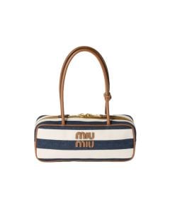 MIU MIU Beau canvas and leather bag