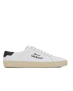 YSL court classic sl/06 embroidered sneakers in smooth leather