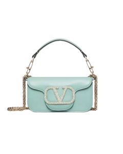 VALENTINO GARAVANI LOCÒ SMALL SHOULDER BAG WITH JEWEL LOGO