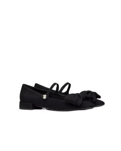 VALENTINO GARAVANI BOWJANE MARY-JANE BALLERINA IN CREPE FABRIC