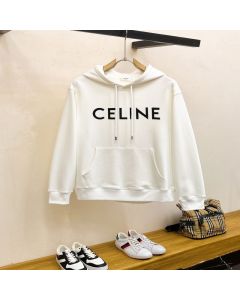 celine loose hoodie in COTTON FLEECE
