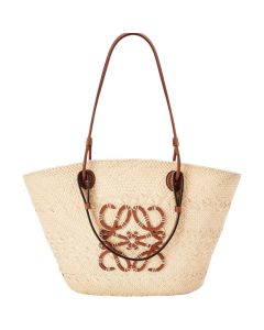 LOEWE Medium Anagram Basket bag in iraca palm and calfskin