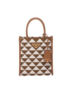 Prada Symbole embroidered fabric mini bag