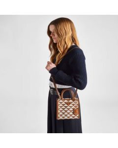 Prada Symbole embroidered fabric mini bag