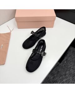 MIU MIU Mesh fabric ballerinas