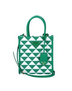 Prada Symbole embroidered fabric mini bag