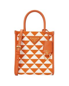 Prada Symbole embroidered fabric mini bag