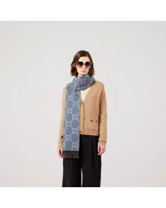 Gucci GG jacquard knit scarf with tassels